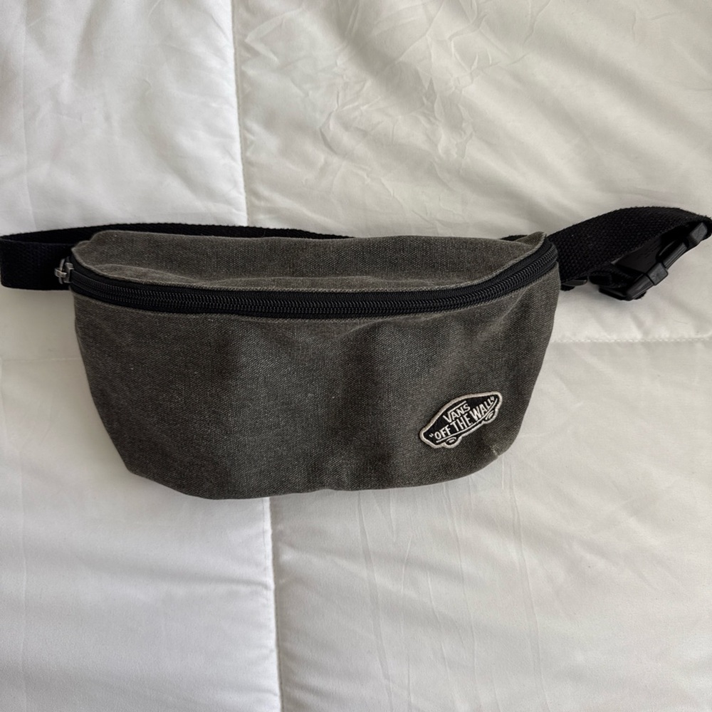 Vans Off The Wall Charcoal Gray Canvas Waist Pack
